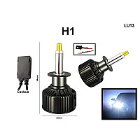 Δύο λαμπτήρες διόδου H1 360 LED, EMC-ready, χωρίς παρεμβολές - 72W, 6000k - LU13