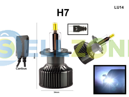 360 Λαμπτήρες LED H7 Διόδου Λευκού Φωτός - 72W, DC 9V-36V - LU14