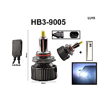 Λαμπτήρες διόδου LED HB3 9005 αλουμινίου με εύκολη τοποθέτηση - 25mm - LU15