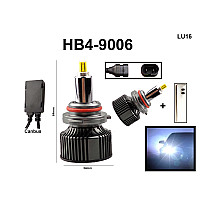 Ισχυροί λαμπτήρες LED HB4 9006 με ισχυρό turbo ανεμιστήρα - 72W - LU16