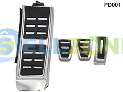 Σετ Πεταλιέρες Αυτοκινήτου Αλουμινίου Ασημί για Audi A4 A5 A6 A7 S4 S6 - PD001