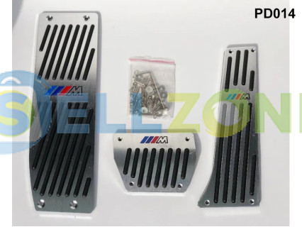 Σετ Πεταλιέρες Αυτοκινήτου Αλουμινίου 3τμχ με λογότυπο για BMW Μ E36 E30 E46 E90-93 - PD014