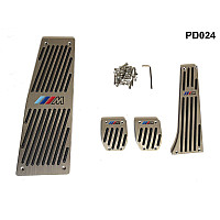 Σετ Γκρι Πεταλιέρες Αυτοκινήτου Αλουμινίου 4τμχ για BMW E60 E61 - PD024