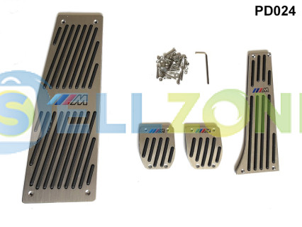 Σετ Γκρι Πεταλιέρες Αυτοκινήτου Αλουμινίου 4τμχ για BMW E60 E61 - PD024