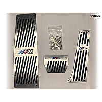 Σετ Γκρι Πεταλιέρες Αυτοκινήτου Αλουμινίου 3τμχ για BMW E60 E61 - PD026