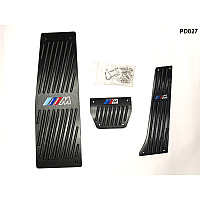 Σετ Μαύρες Πεταλιέρες Αυτοκινήτου Αλουμινίου 3τμχ για BMW E60 E61 - PD027