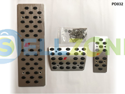 Σετ Πεταλιέρες Αυτοκινήτου Αλουμινίου 3τμχ με βίδες για AUDI A4 A5 A6 A8 B6 B7 Q5 - PD032