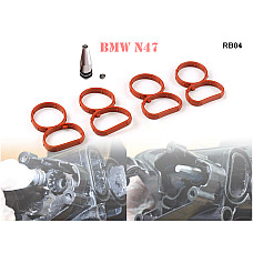Σετ καπάκια αλουμινίου για πτερύγια στροβιλισμού για BMW N47 - RB04
