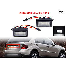 Φώτα πινακίδας με 24 διόδους SMD υψηλής ισχύος για Mercedes ML GL - 0051