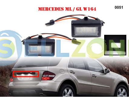 Φώτα πινακίδας με 24 διόδους SMD υψηλής ισχύος για Mercedes ML GL - 0051