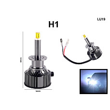 Ισχυροί λαμπτήρες LED H1 White Light Diode Headlight - 56W, 5000 lm/bulb - LU19 - Sellzone.bg Ισχυροί λαμπτήρες LED H1 White Light Diode Headlight - 56W, 5000 lm/bulb - LU19