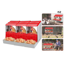 Τρεις προκατασκευασμένες φωλιές για κοτόπουλα και κότες - Ι52